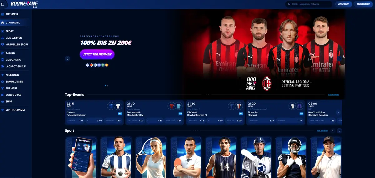 Boomerang Bet Kreditkarten Online Casino