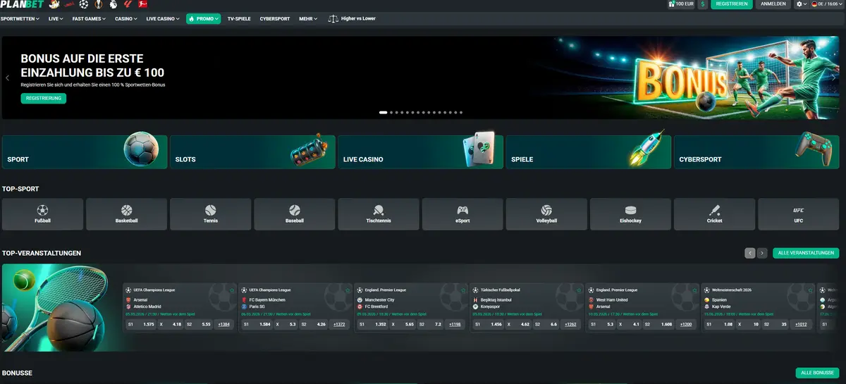 Planbet Kreditkarten Online Casino