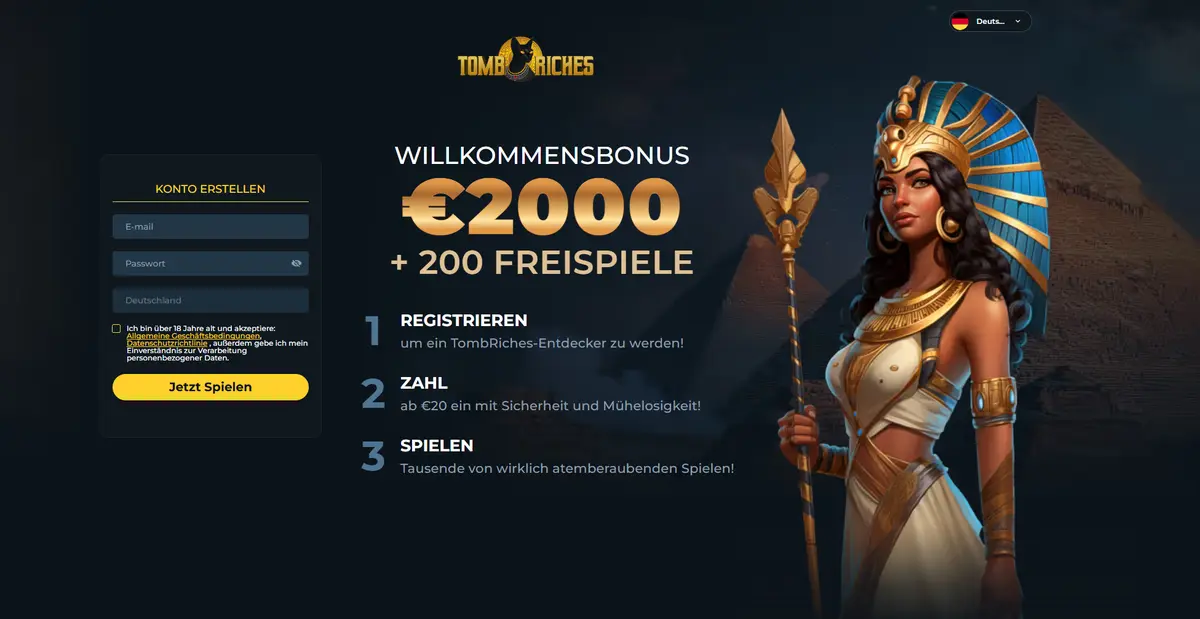 Tomb Riches Kreditkarten Online Casino